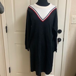 Tommy Hilfiger Red, White And Blue Sweater Large Dress